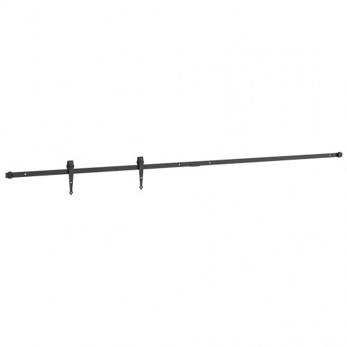 Skydelågesæt til skabe - kulstofstål, 213 cm, sort