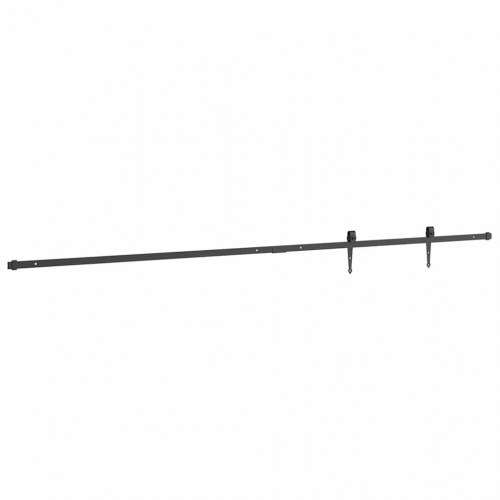 Skydelågesæt til skabe - kulstofstål, 213 cm, sort
