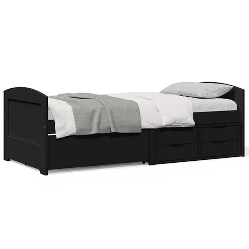 Daybed med 5 skuffer uden madras IRUN sort 90x200 cm