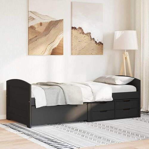 Daybed med 5 skuffer uden madras IRUN sort 90x200 cm