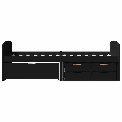 Daybed med 5 skuffer uden madras IRUN sort 90x200 cm