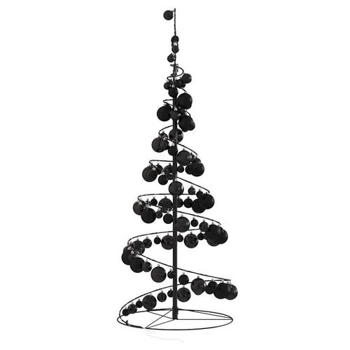 LED-juletræ med kugler 80 LED'er 120 cm varmt hvidt lys