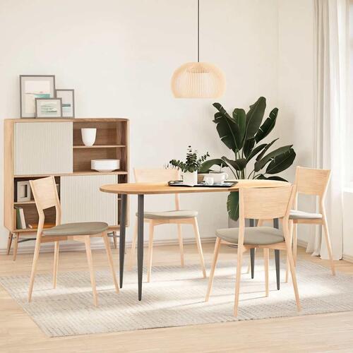 Bordplade 140x60x2 cm massivt egetræ oval