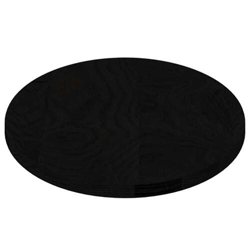 Bordplade 80x40x2 cm massivt egetræ oval mørkebrun