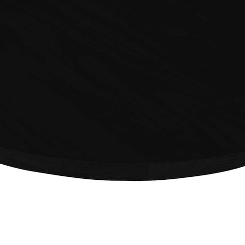 Bordplade 80x40x2 cm massivt egetræ oval mørkebrun