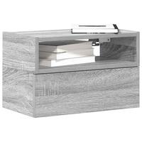Væghængt sengebord 45x26x28,5 cm grå sonoma-eg