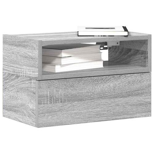 Væghængt sengebord 45x26x28,5 cm grå sonoma-eg