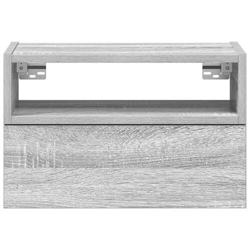 Væghængt sengebord 45x26x28,5 cm grå sonoma-eg