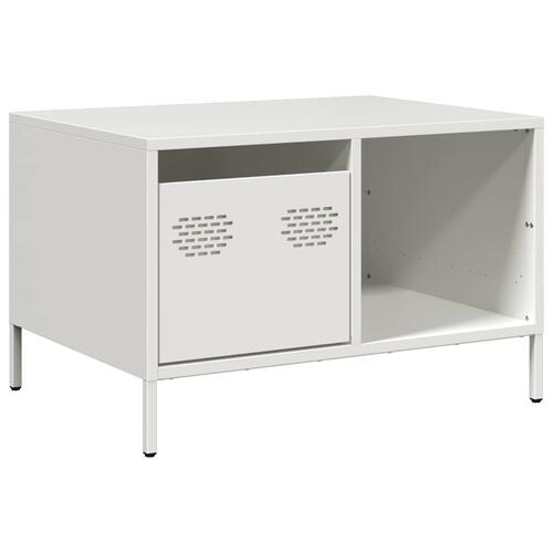 Sofabord 68,5x50x43,5 cm koldvalset stål hvid