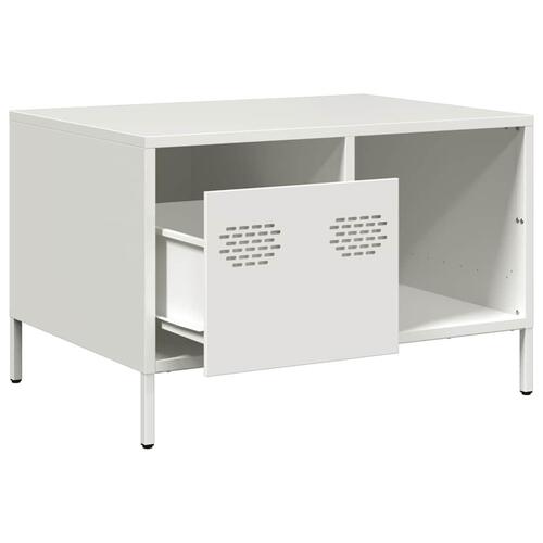 Sofabord 68,5x50x43,5 cm koldvalset stål hvid
