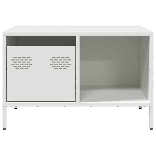 Sofabord 68,5x50x43,5 cm koldvalset stål hvid