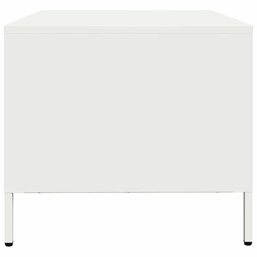 Sofabord 68,5x50x43,5 cm koldvalset stål hvid