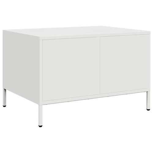 Sofabord 68,5x50x43,5 cm koldvalset stål hvid