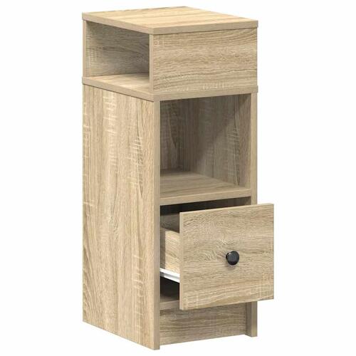 Sengeborde 2 stk. med skuffe 25x31x66 cm sonoma-eg