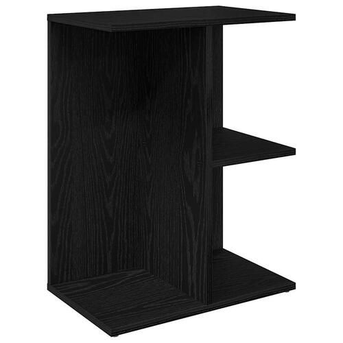 Sengebord 46,5x29x61 cm konstrueret træ sort-eg