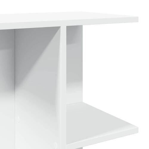 Sengebord 46,5x29x61 cm konstrueret træ hvid