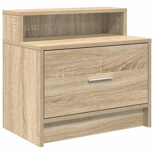 Sengeborde med skuffe 2 stk. 51x31x47 cm sonoma-eg