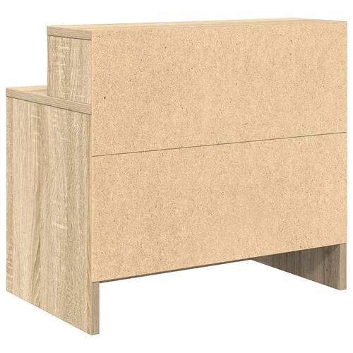Sengeborde med skuffe 2 stk. 51x31x47 cm sonoma-eg