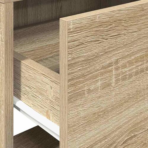 Sengeborde med skuffe 2 stk. 51x31x47 cm sonoma-eg