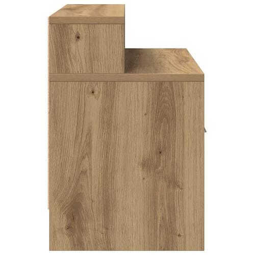 Sengebord med skuffe 51x31x47 cm egetræsfarve