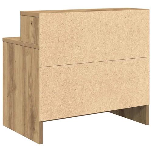 Sengebord med skuffe 51x31x47 cm egetræsfarve