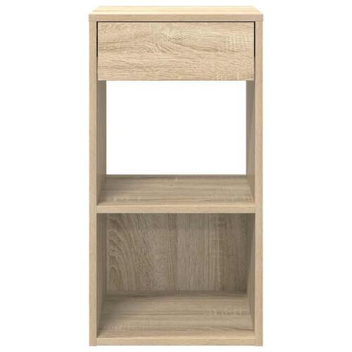 Sengebord med skuffe 35x34x66,5 cm sonoma-eg