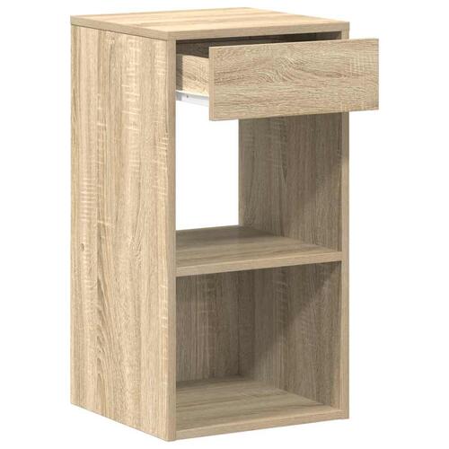 Sengebord med skuffe 35x34x66,5 cm sonoma-eg