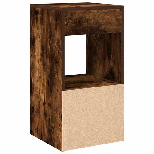 Sengeborde med skuffe 2 stk. 35x34x66,5 cm røget egetræsfarve