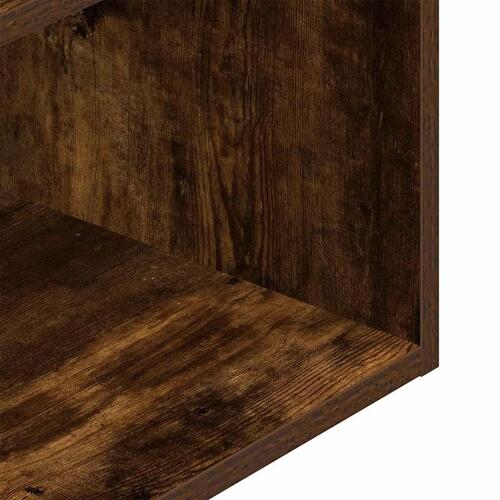 Sengeborde med skuffe 2 stk. 35x34x66,5 cm røget egetræsfarve