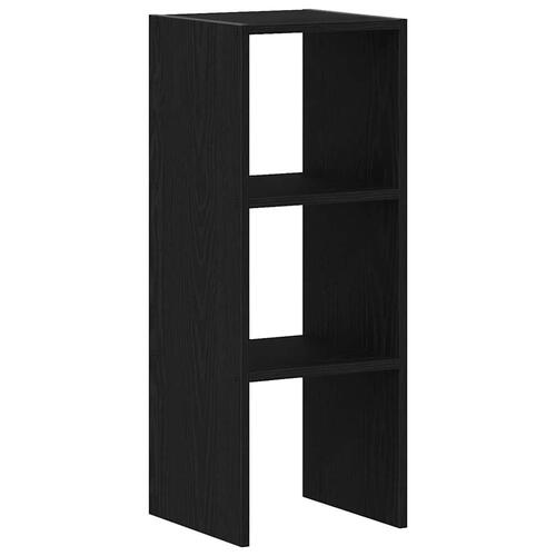 Bogreol stabelbar 30x30x80 cm konstrueret træ sort-eg