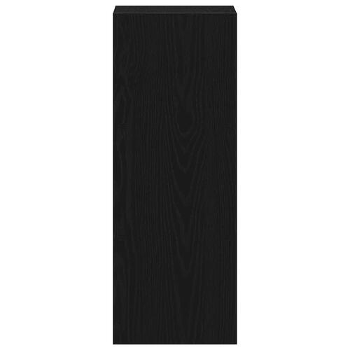 Bogreol stabelbar 30x30x80 cm konstrueret træ sort-eg