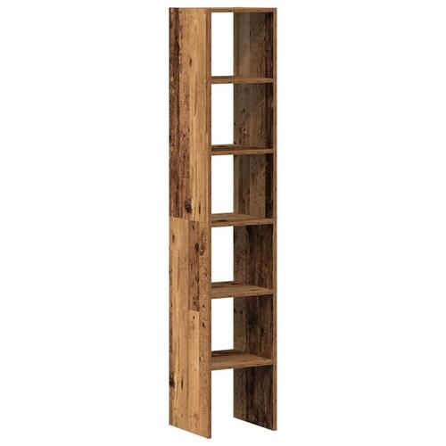 Bogreoler stabelbare 2 stk. 30x30x80 cm antikt træ