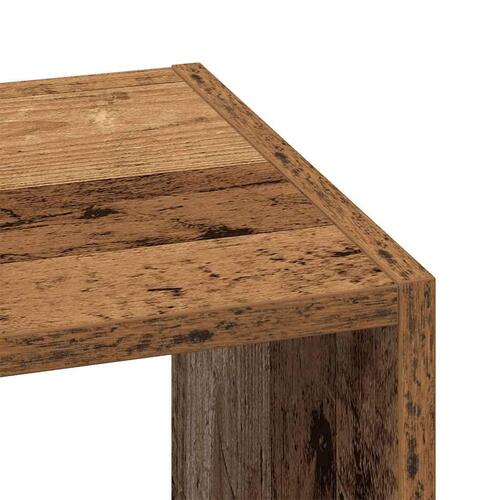 Bogreoler stabelbare 2 stk. 30x30x80 cm antikt træ