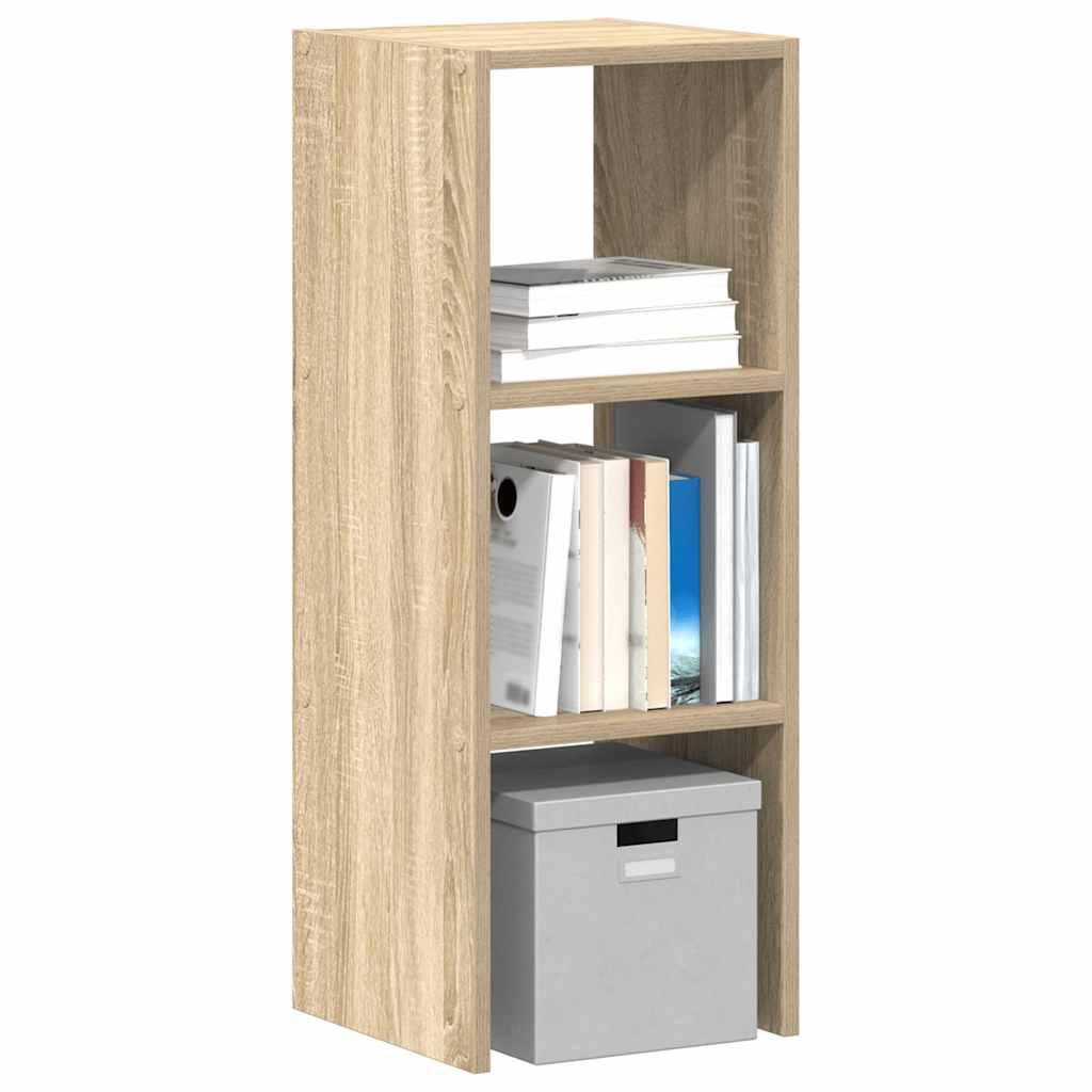 Bogreol stabelbar 30x30x80 cm konstrueret træ sonoma-eg