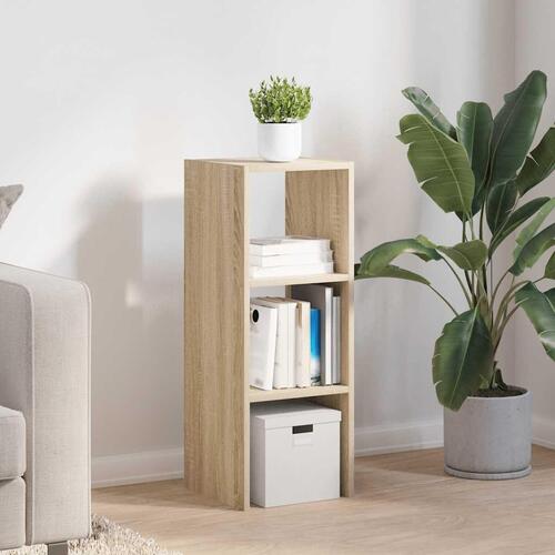 Bogreol stabelbar 30x30x80 cm konstrueret træ sonoma-eg