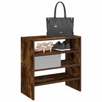 Skostativer stabelbare 2 stk. 60x30x30,5 cm røget egetræsfarve