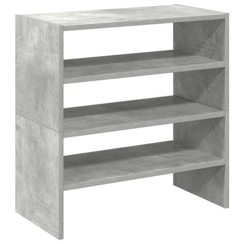 Skostativer stabelbare 2 stk. 60x30x30,5 cm betongrå
