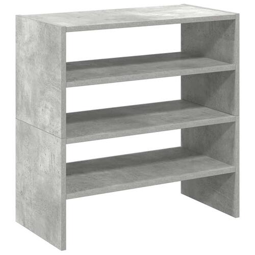 Skostativer stabelbare 2 stk. 60x30x30,5 cm betongrå