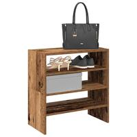 Skostativer stabelbare 2 stk. 60x30x30,5 cm antikt træ