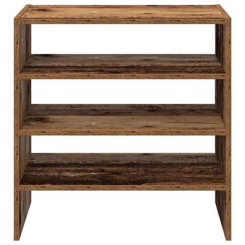 Skostativer stabelbare 2 stk. 60x30x30,5 cm antikt træ