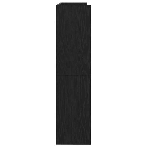 Skoreol 80x25x100 cm konstrueret træ sort