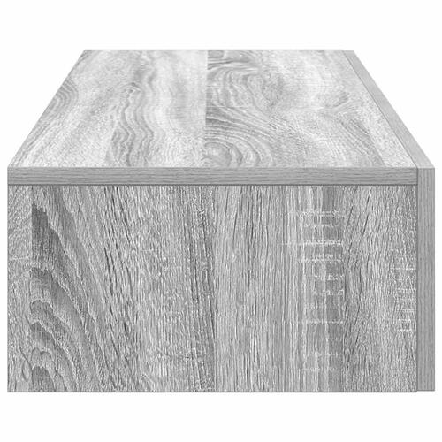 Væghylde med skuffer 60x26,5x15cm konstrueret træ grå sonoma-eg