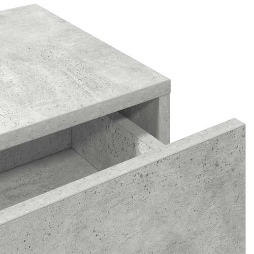 Væghylde med skuffer 60x26,5x15 cm konstrueret træ betongrå