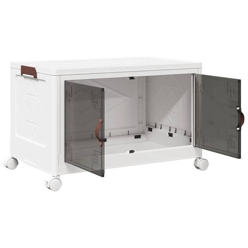 Stabelbar opbevaringskasse med hjul 75 L 64x40x41 cm