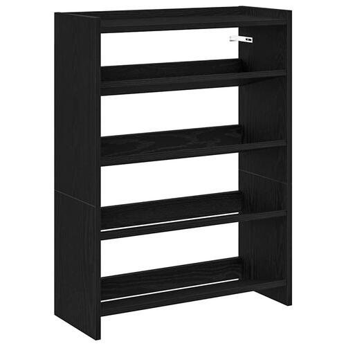 Skostativ 60x25x81 cm konstrueret træ sort