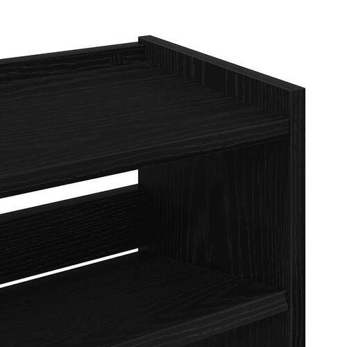 Skostativ 60x25x81 cm konstrueret træ sort