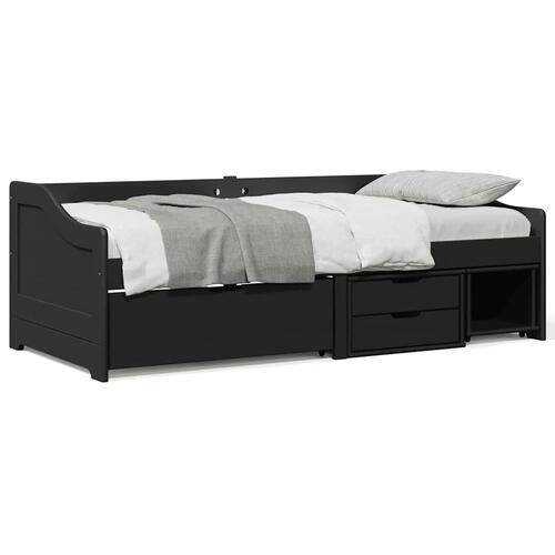 Daybed med tre skuffer uden madras IRUN sort 90x200 cm