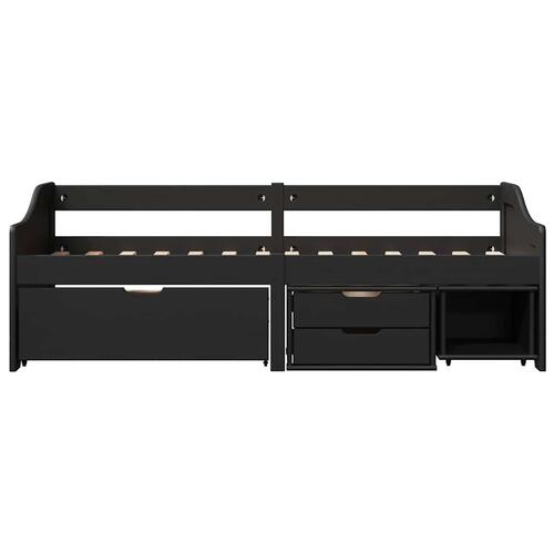 Daybed med tre skuffer uden madras IRUN sort 90x200 cm