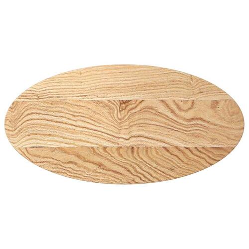 Bordplade 80x40x4 cm massivt egetræ oval