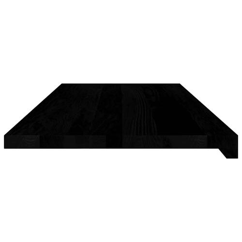 Vindueskarme 2 stk mørkebrun 100x40x2 cm massivt egetræ